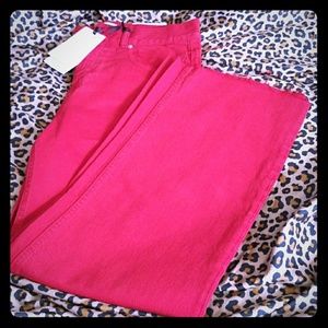 Zara Red culotte cropped jeans